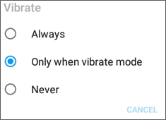 Tap an Option