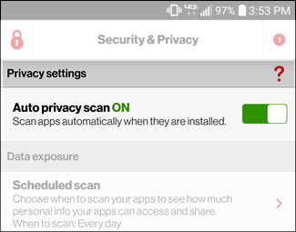 Tap Auto Privacy Scan