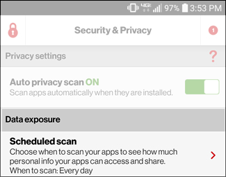 Tap Scheduled Scan