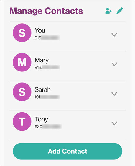 Edit Contact page