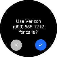 Phone number confirmation screen