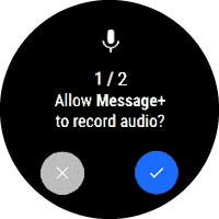 Message+ record audio permission