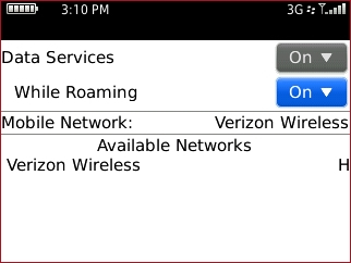 mobile network with while roaming