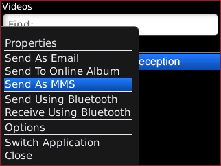 Select Send As MMS