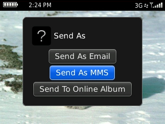 Select Send As MMS