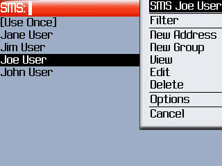 Address Book entry step 1