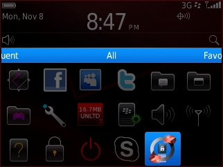 Home screen All tray with BackupAssistant
