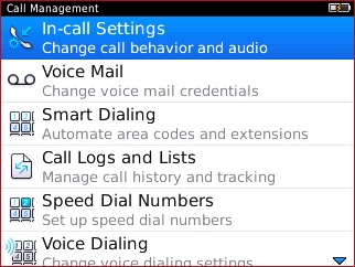 Call Management con In-call Settings