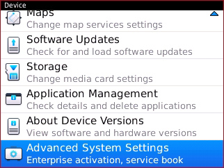 Home screen All tray with Setup