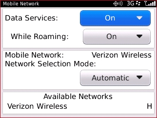 Mobile Network with Data Services