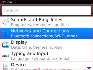 Options with Networks and Connections