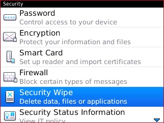 Security with Security Wipe
