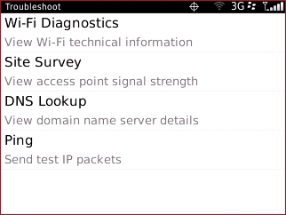 Troubleshoot with available options