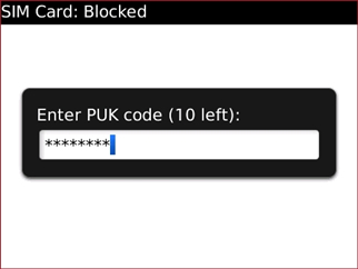 blackberry sim security con unblock code