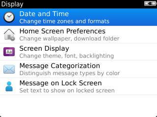 Display with Date and Time