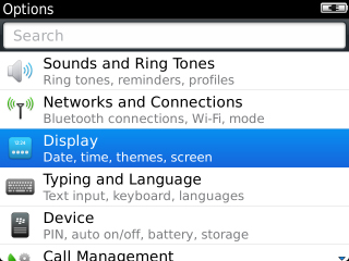 Options with Display
