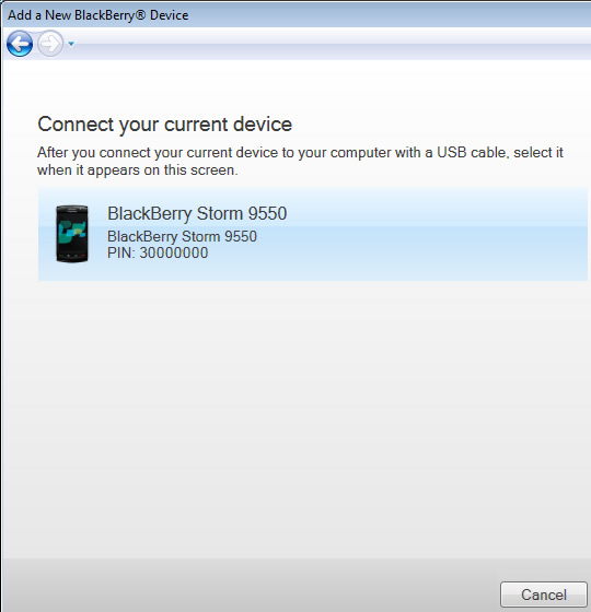 Pantalla Connect your current device con dispositivo disponible