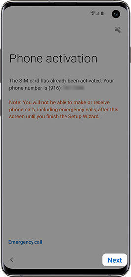 Phone activation