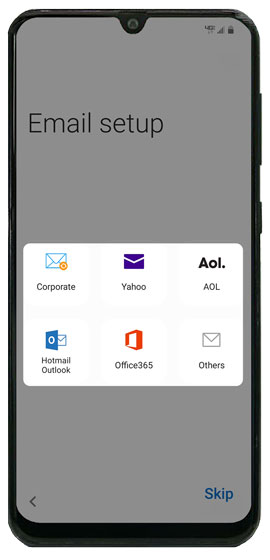 Email setup Email setup