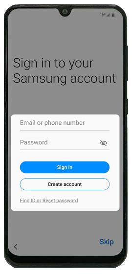 Samsung account setup Samsung account setup