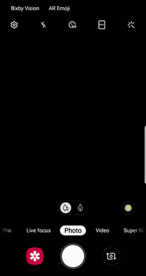 Open Bixby Vision via Camera