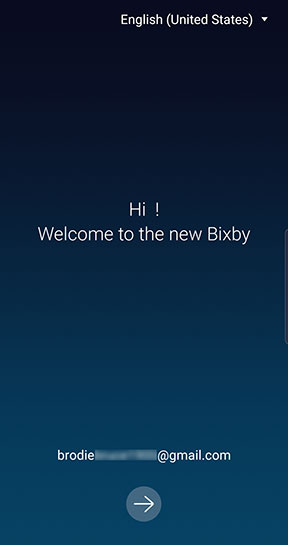 Bixby setup confirm email