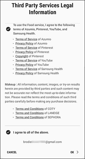 Bixby vision terms and conditions