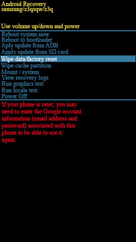 Samsung Galaxy A01 Factory Data Reset Powered Off Verizon