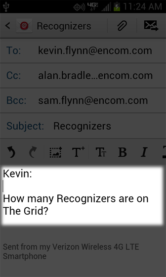 Email Settings select Compose enter Message