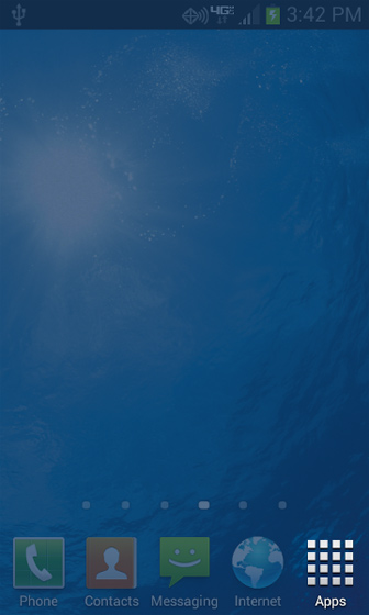 Home screen with Apps
