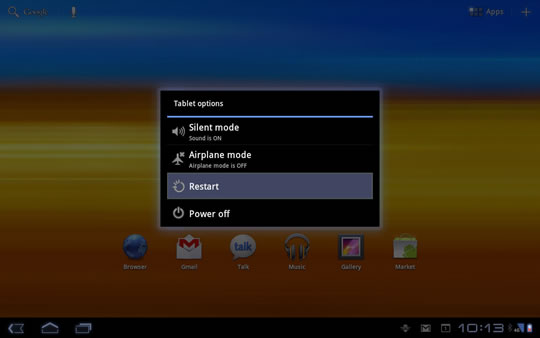 restart samsung tab a