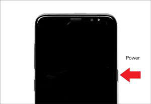 Device with emphasis on Power button
