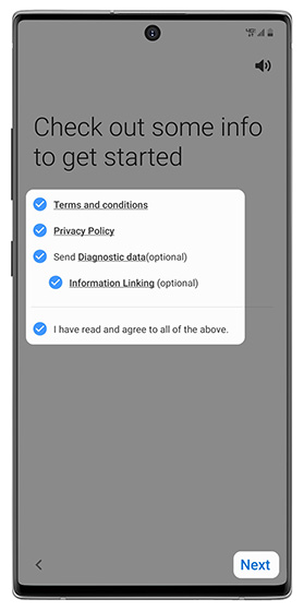 Terms and Conditions / Privacy screen Terms and Conditions / Privacy screen