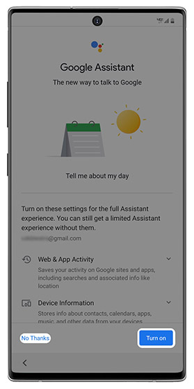 Google Assistant screen Google Assistant screen