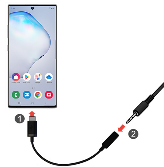 Samsung Galaxy Note10 Connect A Headset Verizon