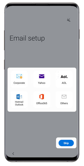 Email setup Email setup