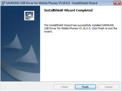 InstallShield Wizard Completed screen, Finish