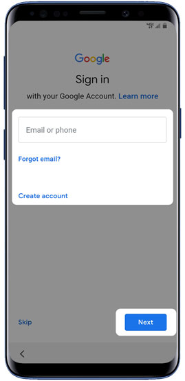 Google sign in