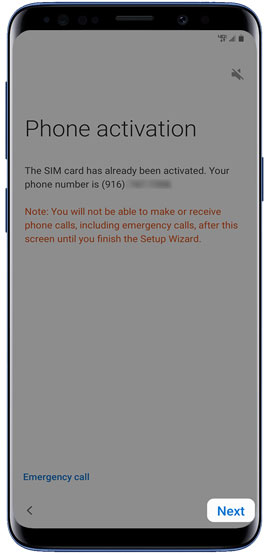 Phone activation