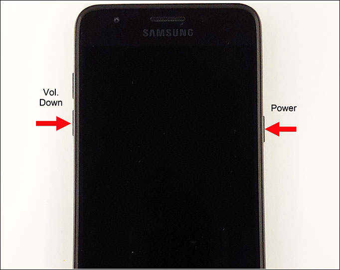 Power and Volume down buttons