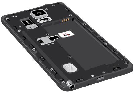 Inserting the SIM card