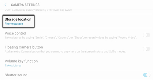 Tap Storage :Location