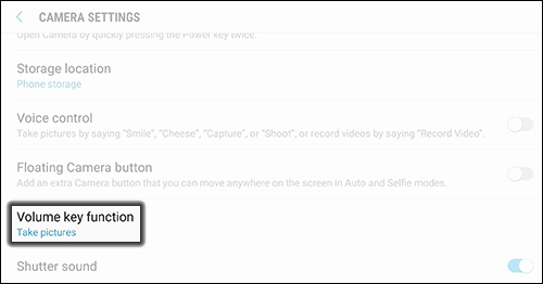 Tap Volume Key Function