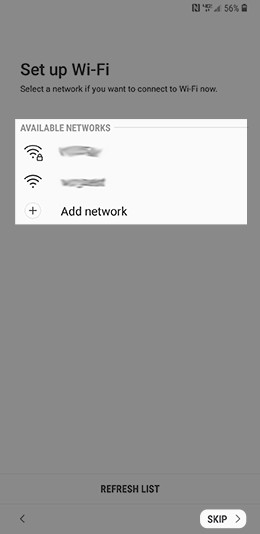 Selecciona una red Wi-Fi