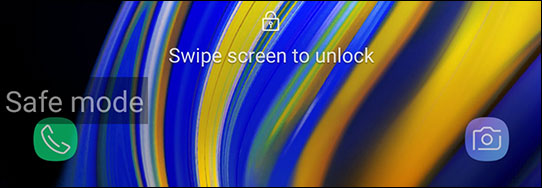 Safe mode screen