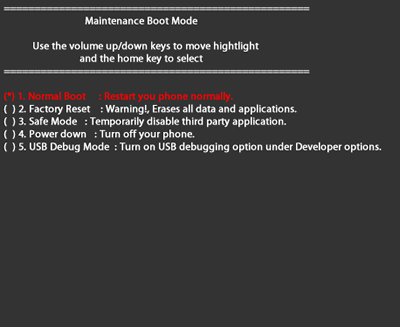Maintenance Boot Mode with Normal Boot