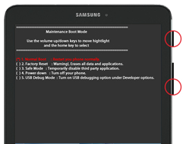 Power and Volume Down buttons