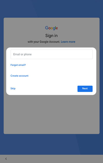 Google sign in