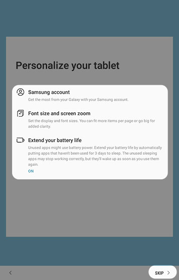 Personalize your tablet