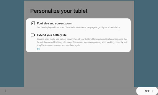Personalize your tablet